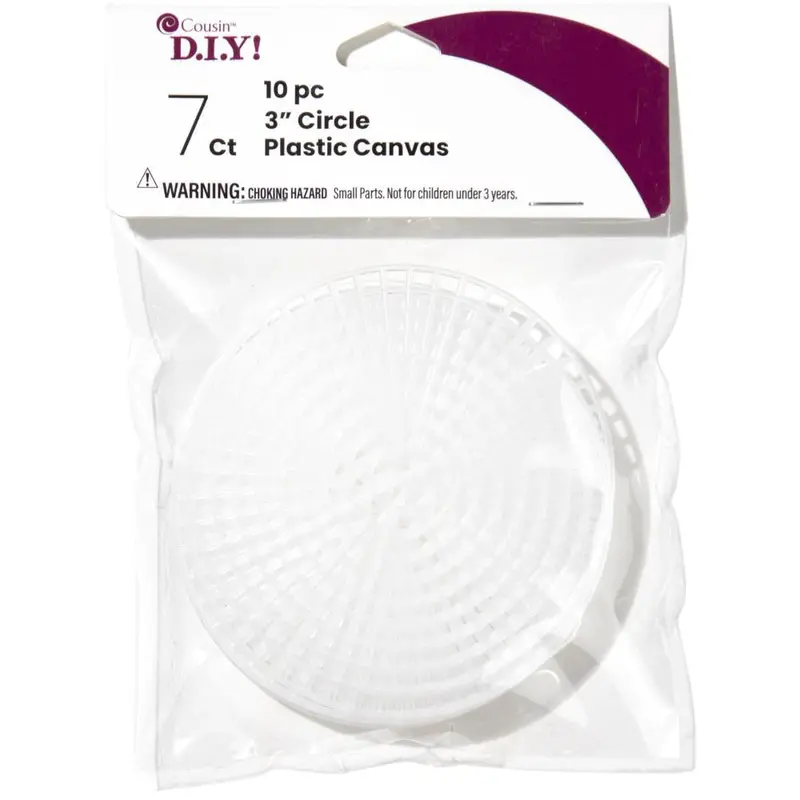 Assorted Small Plastic Canvas Circles – 10-Piece Crafting Pack 1