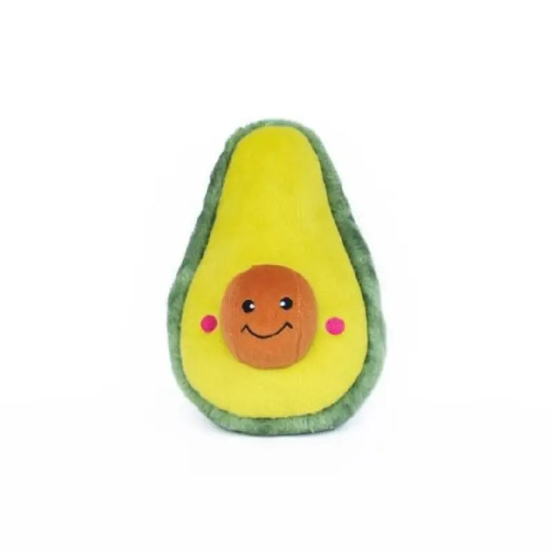 Avocado-Shaped Nomnomz Plush Dog Toy 1