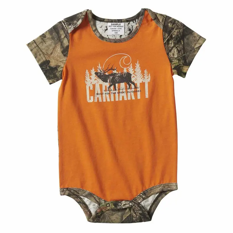 Baby Boy Camo Elk Bodysuit – Rugged-Inspired Infant Top Ca6164 1