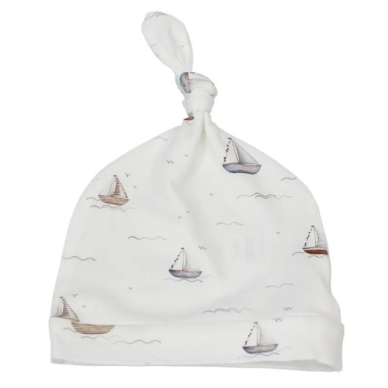 Baby Boys' Knit Hat With Decorative Knot Detail A42 1