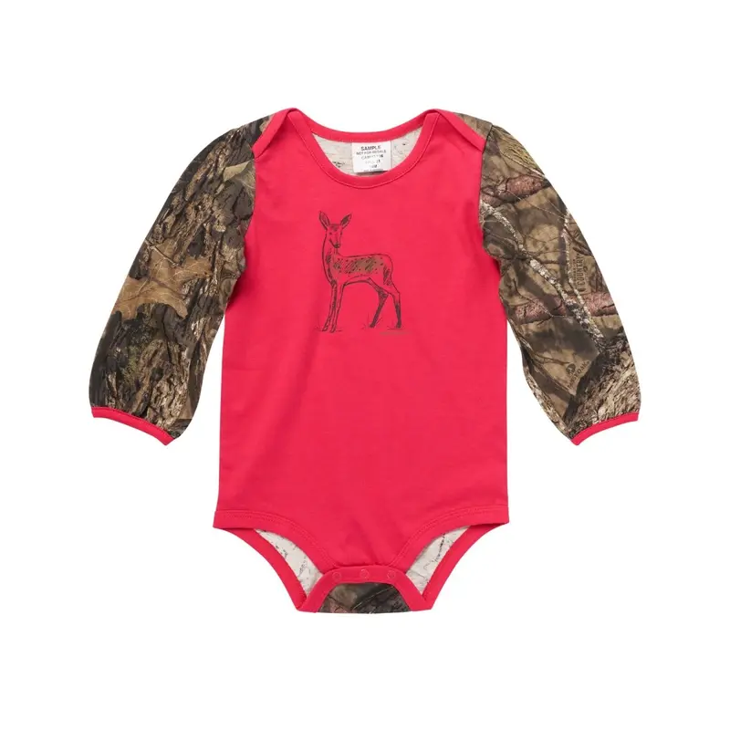 Baby Girl Camo Deer Bodysuit – Soft Cotton Infant Top Ca9842 1