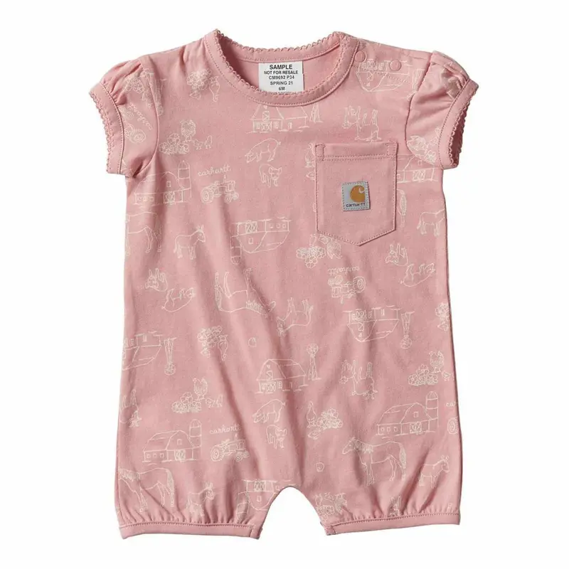 Baby Girl Scribble-Farm Romper – Playful Cotton Outfit Cm9692 1