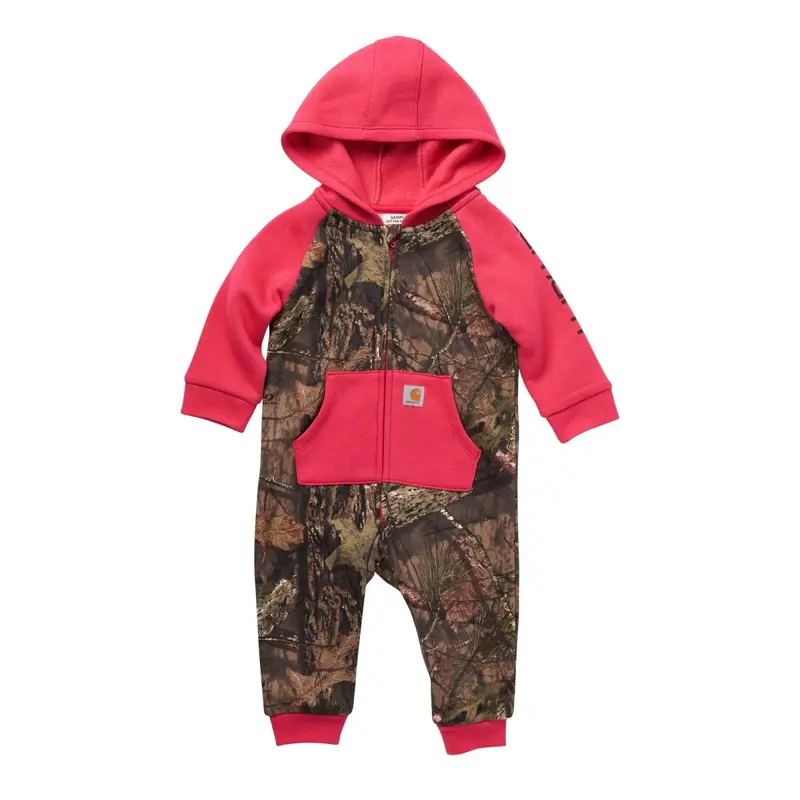 Baby Girl'S Mossy Oak Camo Print Coveralls – Lightweight & Snug Fit 1
