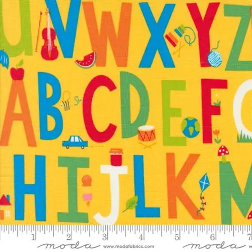 Back To School Abc Learning Cotton Fabric Collection (20890) 1