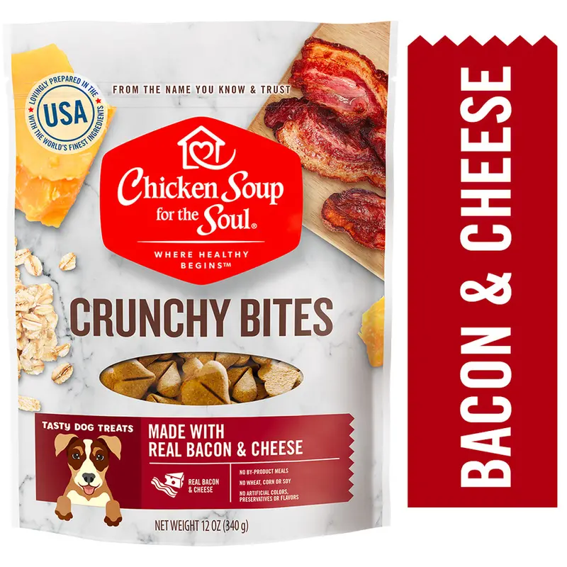 Bacon And Cheese Flavor Crunchy Dog Treats – 12 Oz Bag 1