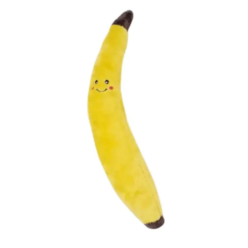 Banana-Shaped Jigglerz Squeaky Plush Dog Toy 1