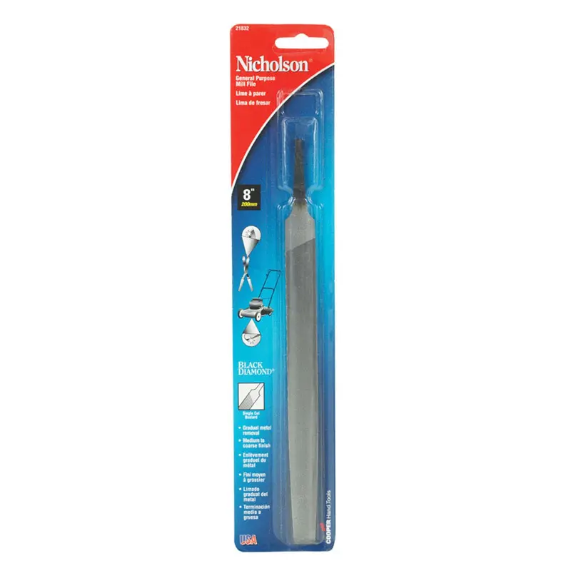 Bastard-Cut High-Carbon Steel File – 8 In. Length, Medium-Coarse Grit 21832 (21282) 1