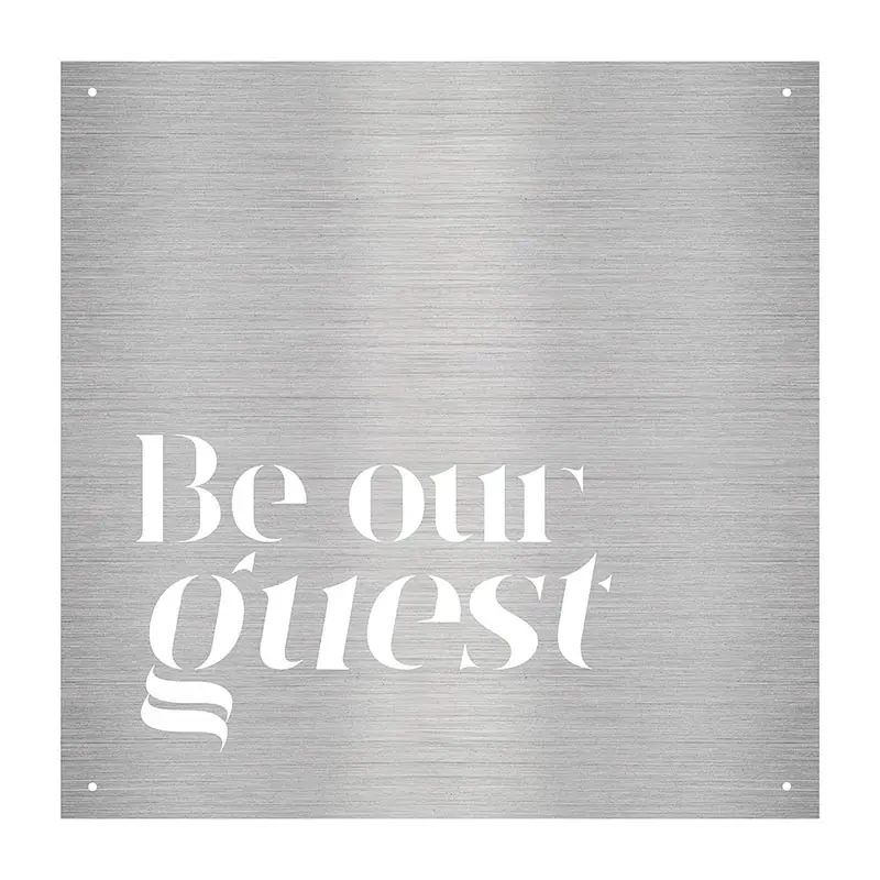 'Be Our Guest' Cutout Metal Wall Sign N7072 1