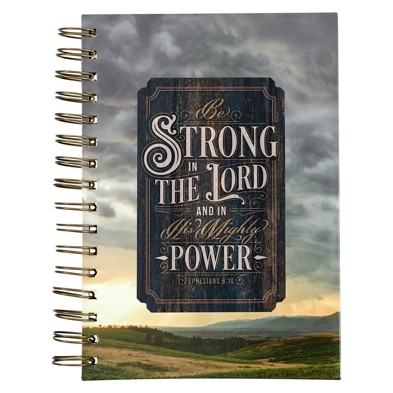 'Be Strong In The Lord' Faith-Based Wirebound Journal For Daily Encouragement 1