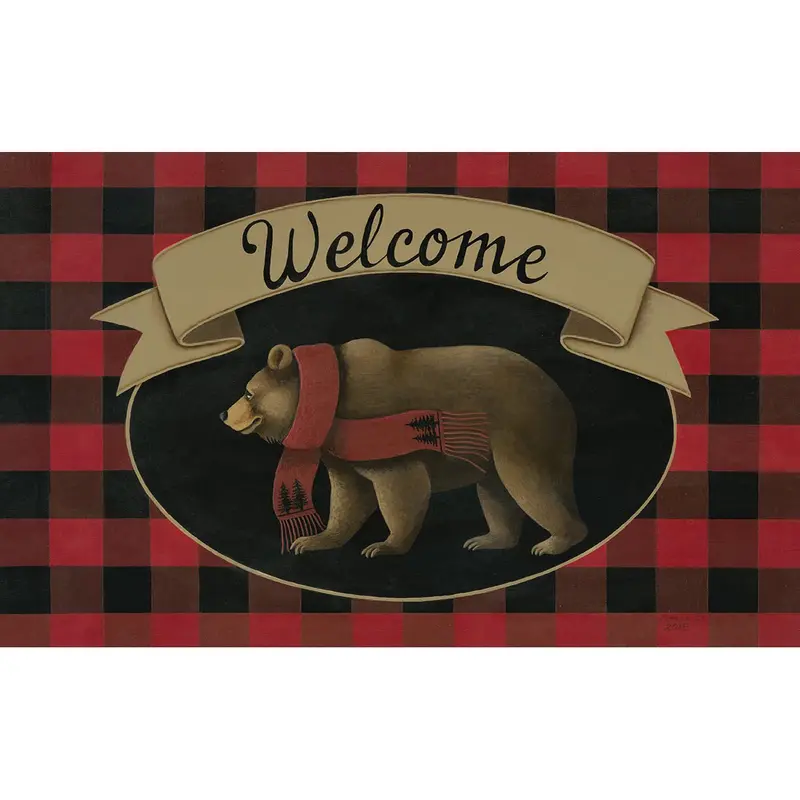 Bear-Themed Holiday Welcome Mat – Whimsical Festive Door Mat 1
