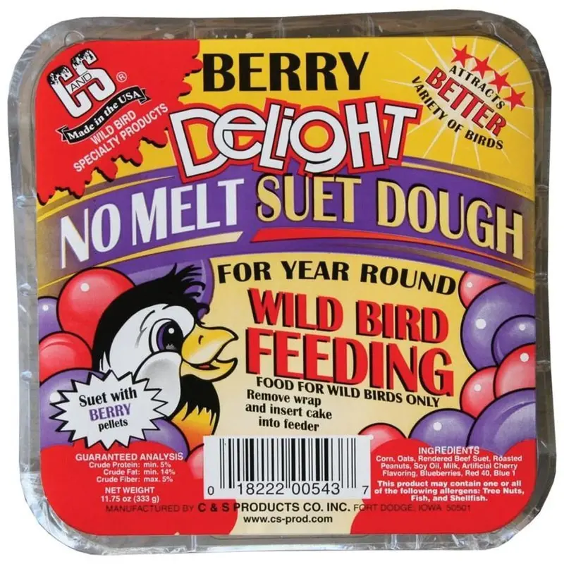 Berry Delight No-Melt Suet Cake – Wild Bird Nutrition Supplement 1
