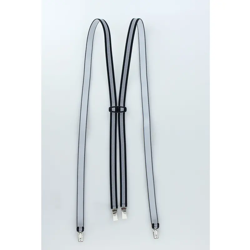 Black-And-White Striped Suspenders – Style S1Cp 1
