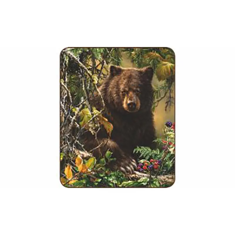 Black Bear Woods Plush Fleece Blanket – Queen Size Cozy Throw 1