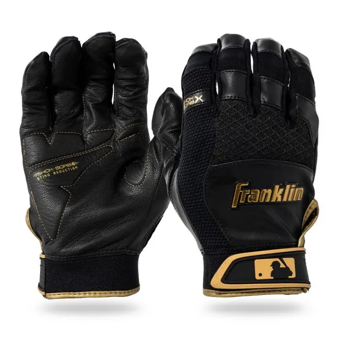 Black Shok-Sorb X Batting Gloves – Performance Baseball Accessories 20946F 1