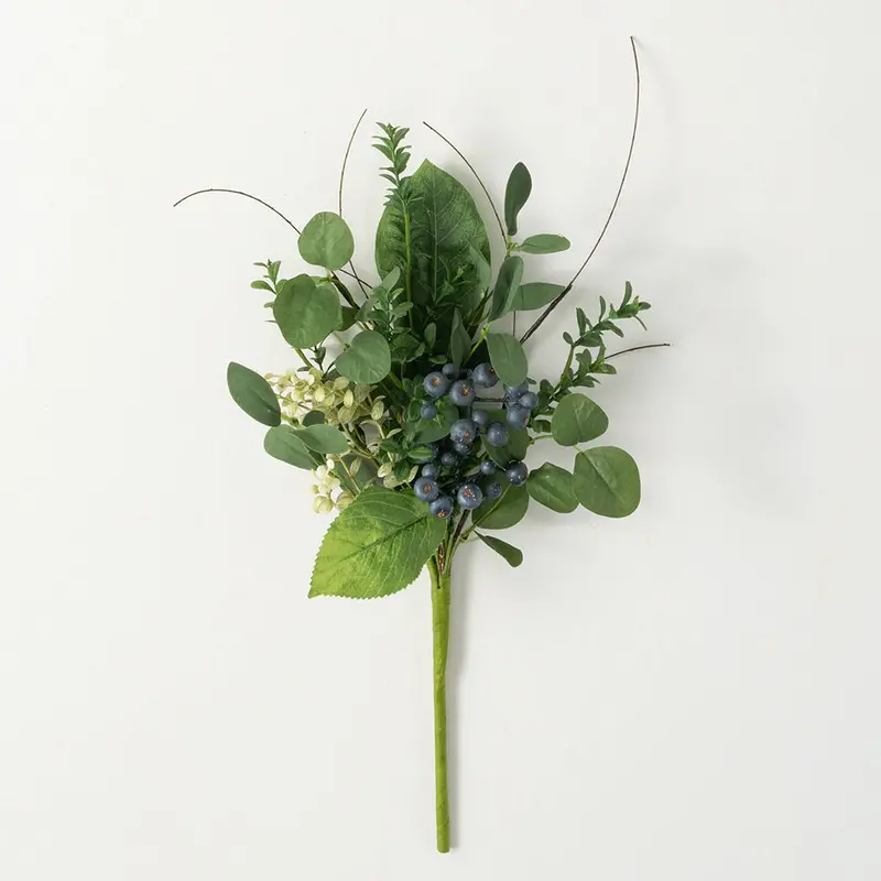Blueberry & Foliage Pick – Natural Accent Piece (Lbrpx) 1