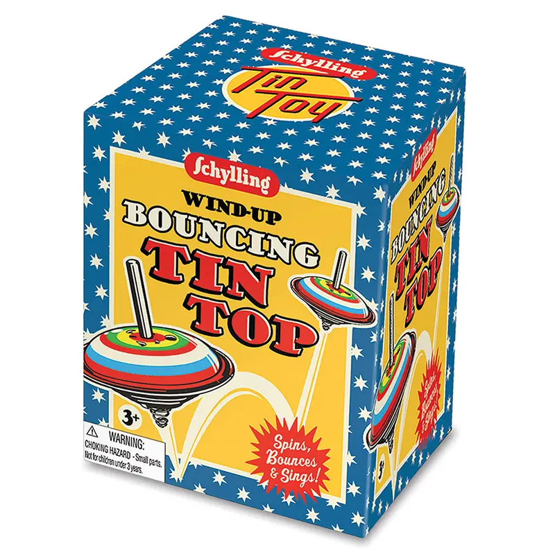 Bouncing Tin Top Toy – Classic Physics-Based Spinner 1
