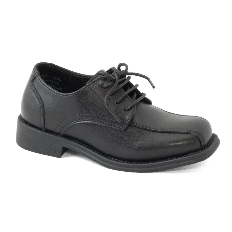 Boys’ Black Tie Dress Shoes – Formal Slip-On School Or Occasion Footwear (Style Fs3100) 1