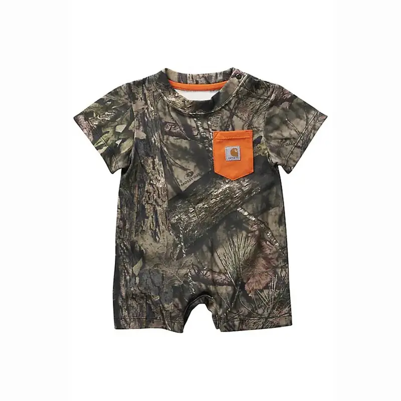 Boys' Camo Pocket Romper – Short-Sleeve All-In-One Infant Outfit 1