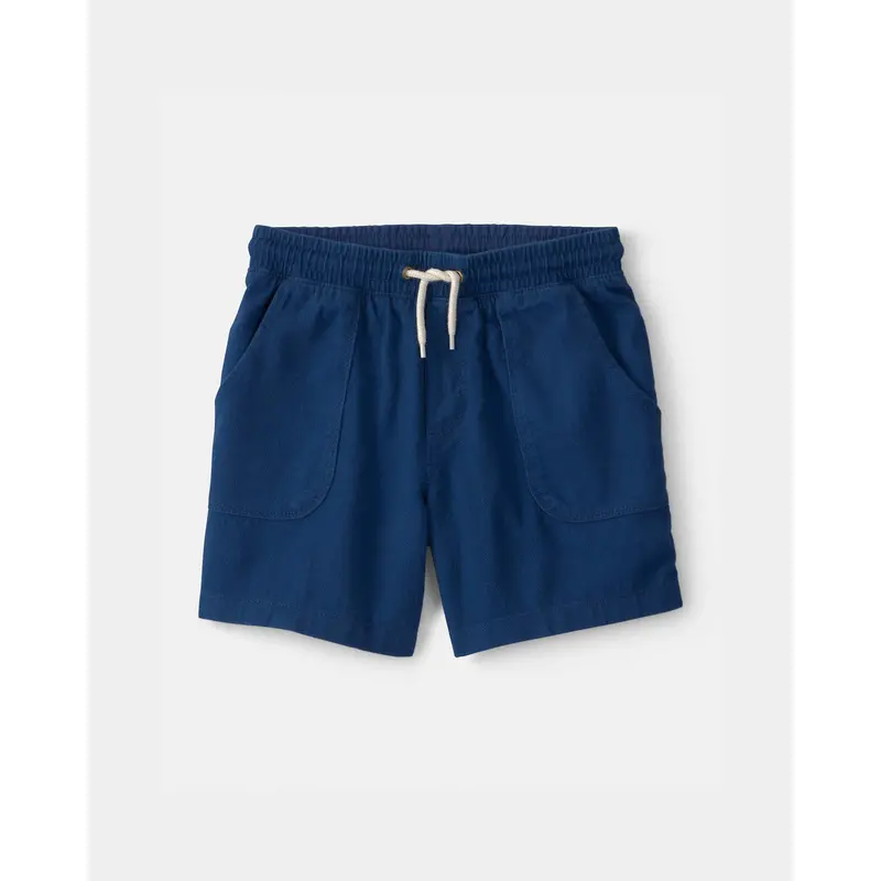 Boys' Classic Twill Shorts – Solid Blue Casual Bottoms 1