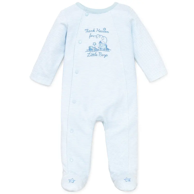 Boy’S Cotton Sleepsuit – ‘Thank Heaven For Little Boys’ Design (Lbq01560N) 1