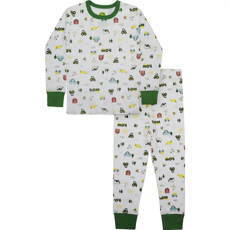 Boys' Farmland-Themed Pajama Set – J4S329Wt 1