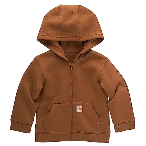 Boys’ Full-Zip Long-Sleeve Logo Sweatshirt – Cp8575 1