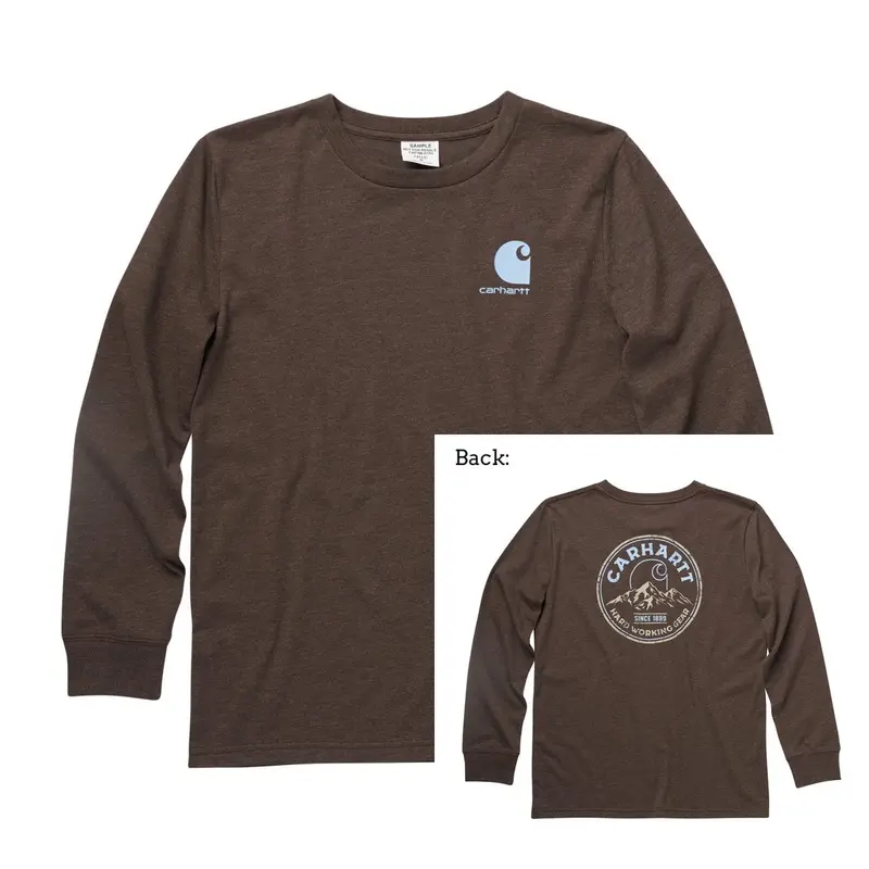Boys' Hardworking Gear Long Sleeve T-Shirt – Durable Cotton Blend Ca6188 1