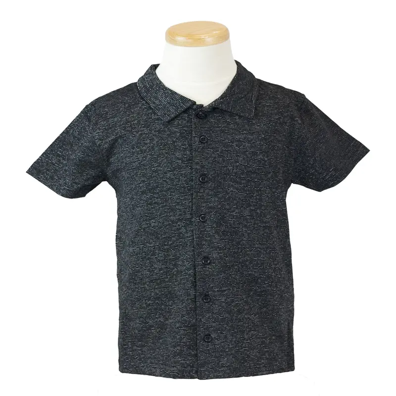 Boys' Knit Button-Up Shirt – Modern Fit, Short-Sleeve Wc5406 1