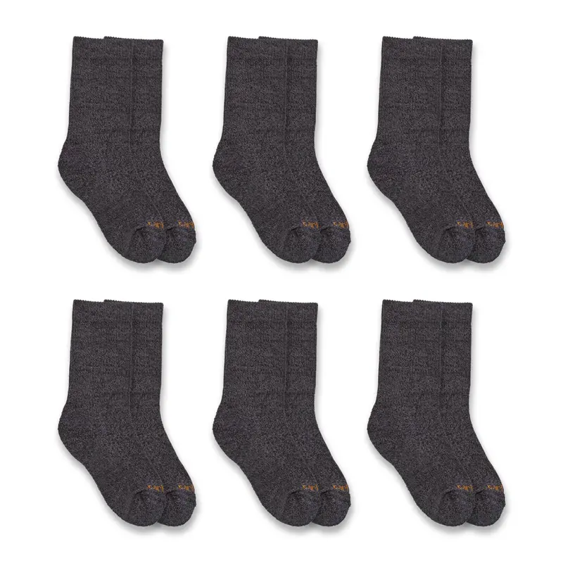 Boys' Lightweight Crew Socks – 6-Pack Soft Cotton Blend (Style Sc0696) 1