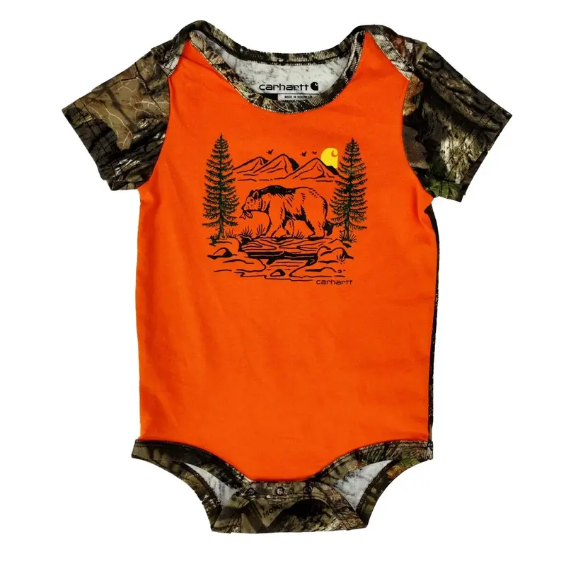 Boys' 'Live Wild' Short-Sleeve Bodysuit – Adventure-Inspired Infant Tee 1