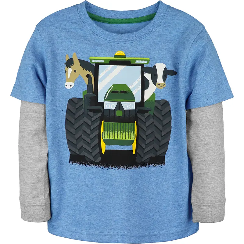 Boys' Long-Sleeve Graphic Tee: 'Who'S Driving?' – J4T346Bt 1