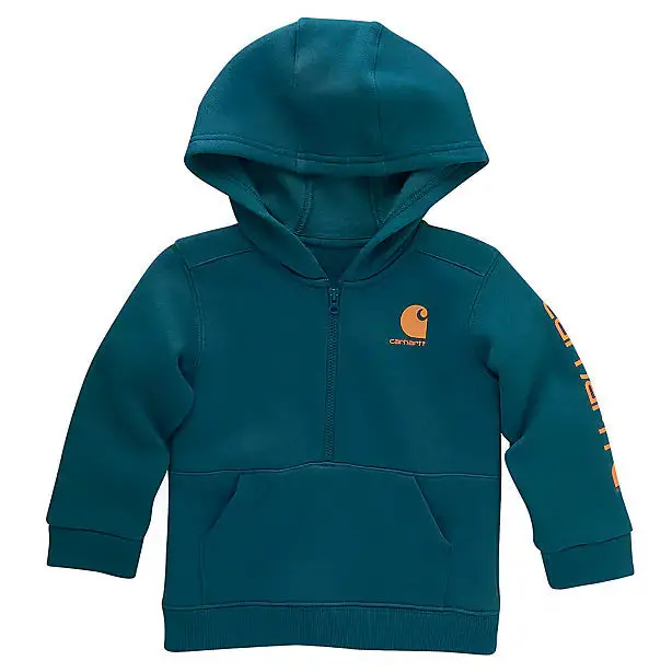 Boys’ Long-Sleeve Half-Zip Sweatshirt – Casual Layering Top With Ribbed Trim (Ca6434) 1
