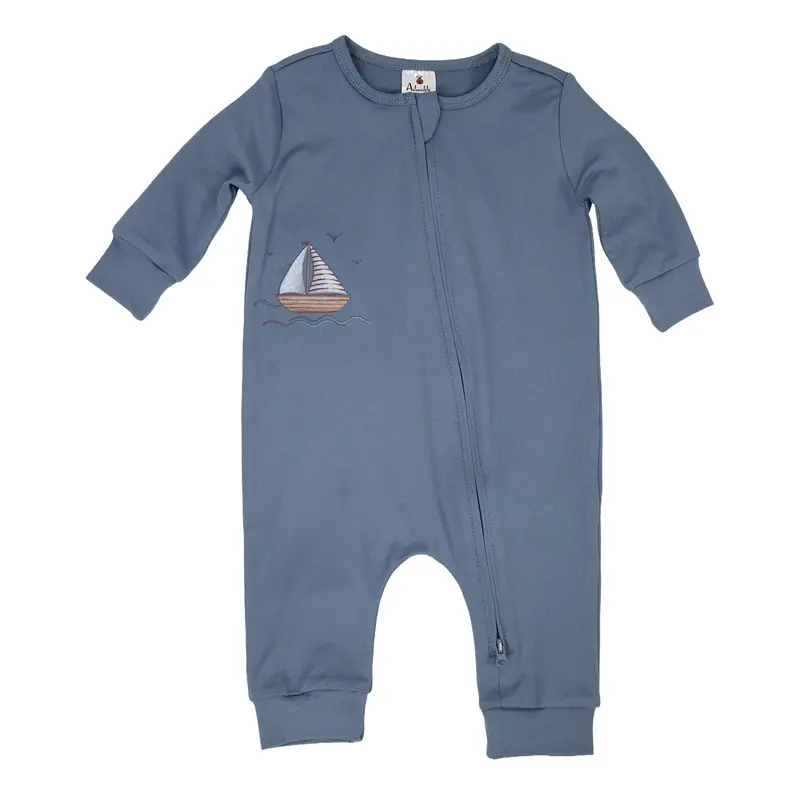 Boys' Long-Sleeve Knit Bodysuit – Comfort-Fit Design A111 1