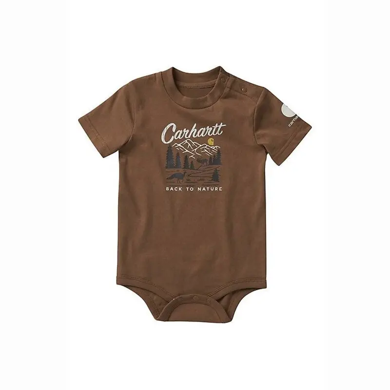 Boys' Nature-Inspired Short-Sleeve Bodysuit In Soft Cotton 1