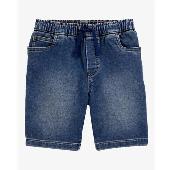 Boys' Pull-On Denim Shorts – Navy Casual Summer Bottoms For Kids (3S573410-463) 1