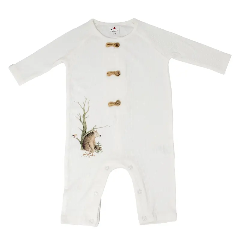 Boys' Ribbed Long-Sleeve Bodysuit – Snap-Closure Base Layer A1106 1