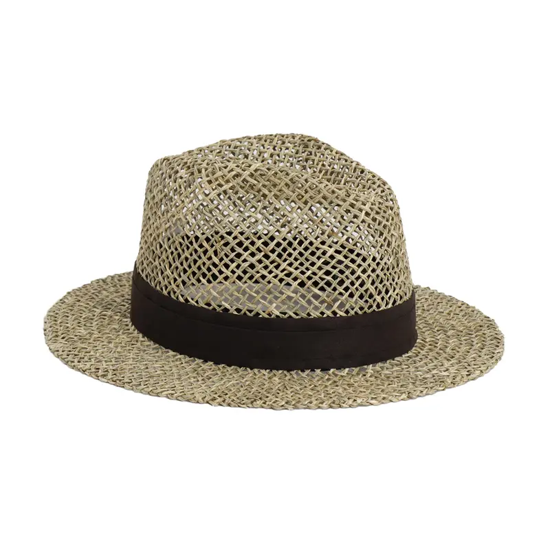 Boys’ Sea Grass Sun Hat – Breathable Natural-Fiber Summer Hat For Kids 1