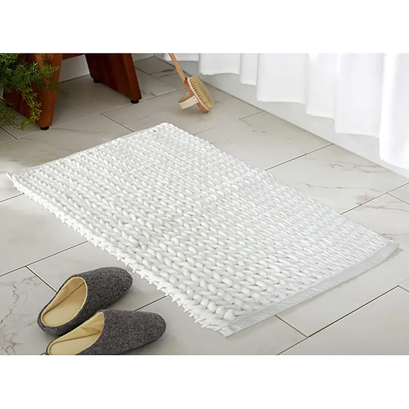 Braided Cotton Bath Rug – Absorbent, Non-Slip Texture (Style #455489) 1