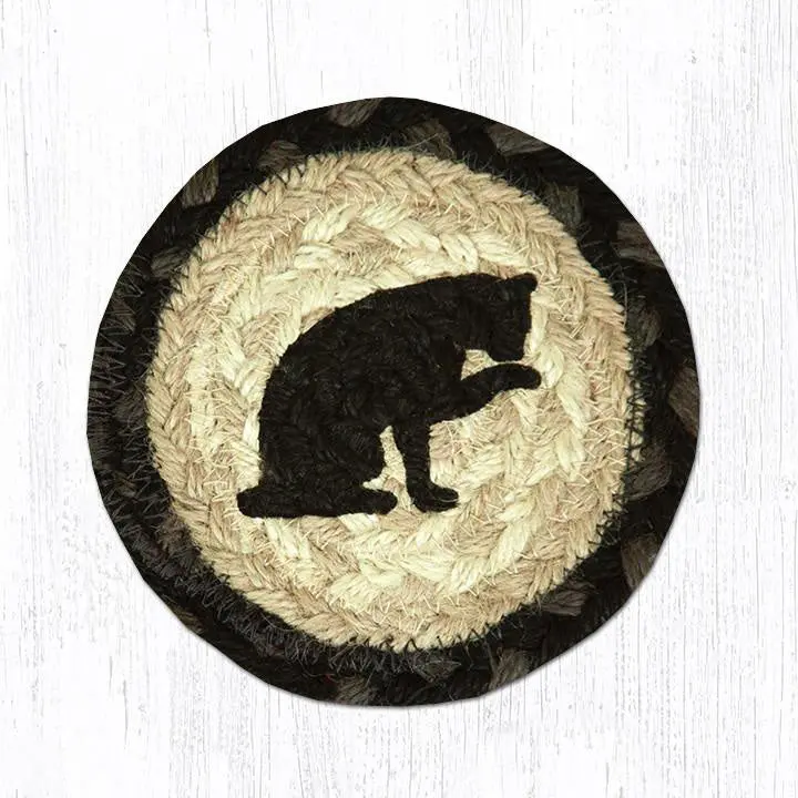 Braided Jute Coaster Set – Natural 5-Inch Round Drink Protector 1