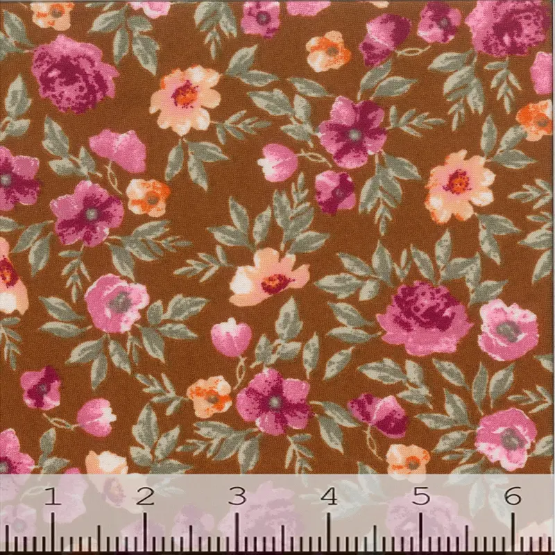 Brushed Floral Cotton Fabric By Dty – Lightweight Print Yardage Fa16114 1