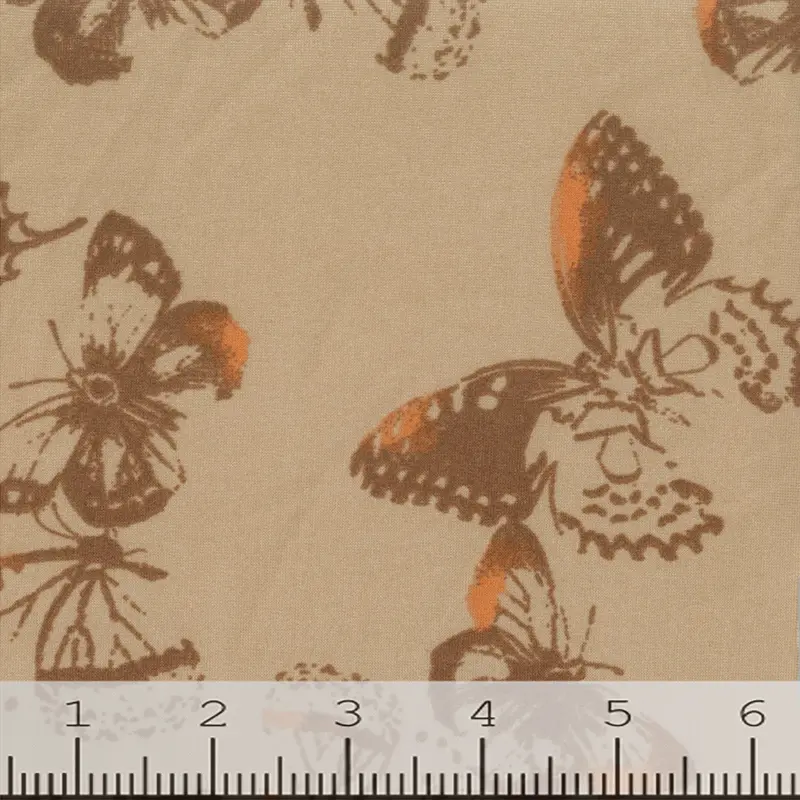 Brushed Polyester Butterfly Print Fabric By Dty – Yardage Roll 1
