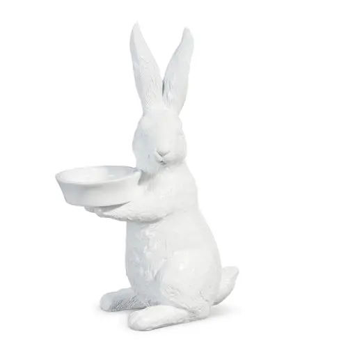 Bunny-Shaped Ceramic Candle Holder – Hand-Painted Springtime Accent (Model 4411096) 1