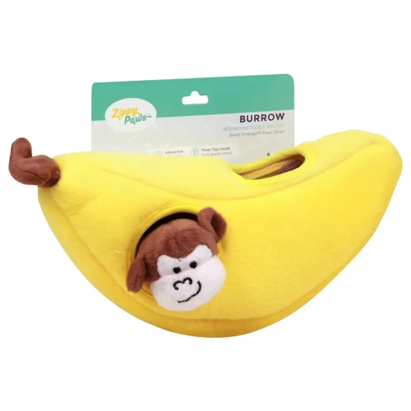 Burrows Monkey & Banana Puzzle Toy – Interactive Cat & Dog Enrichment 1