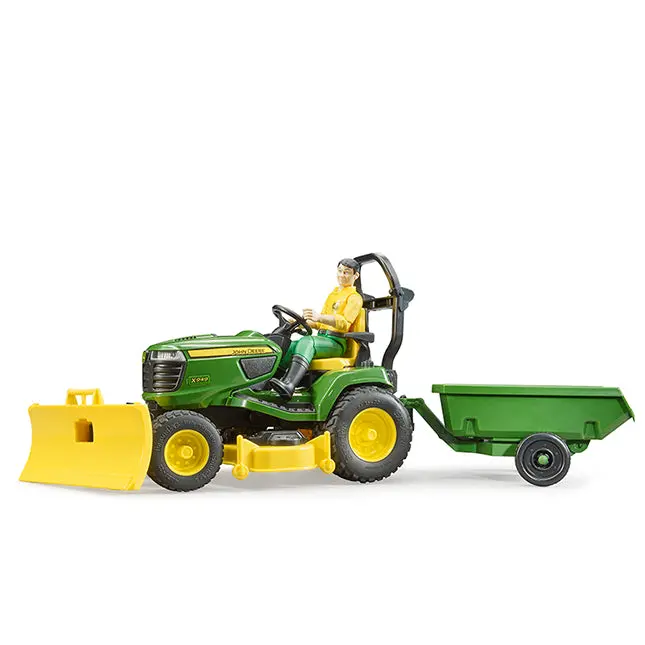 Bworld John Deere Ride-On Lawn Tractor Toy – Includes Trailer & Figure (9824) 1