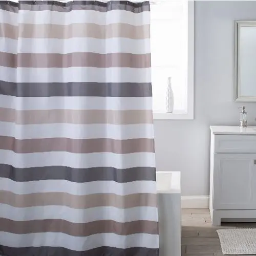 Cabana Collection Shower Curtain – Linen-Look Fabric, Style #203985 1