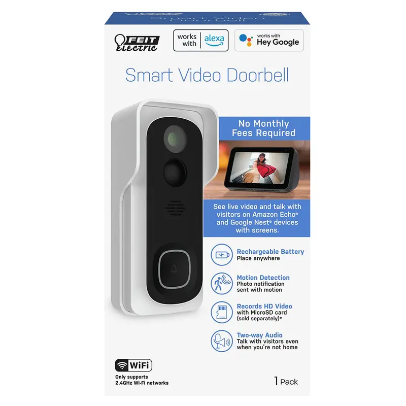Camdoor Wifi Smart Video Doorbell With Battery Power 1