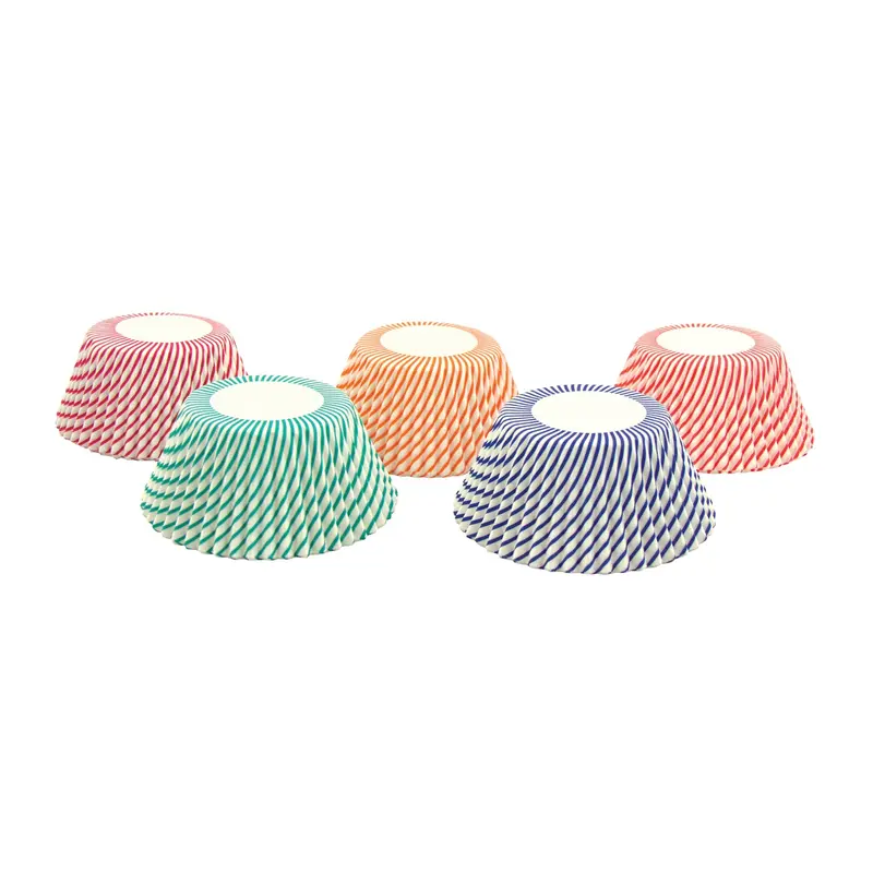 Candy Cane Patterned Bake Cups (48-Pack) - 4890 1