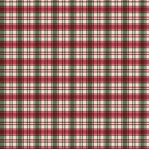 Cardinal Charm Plaid Cotton Fabric (39933) 1