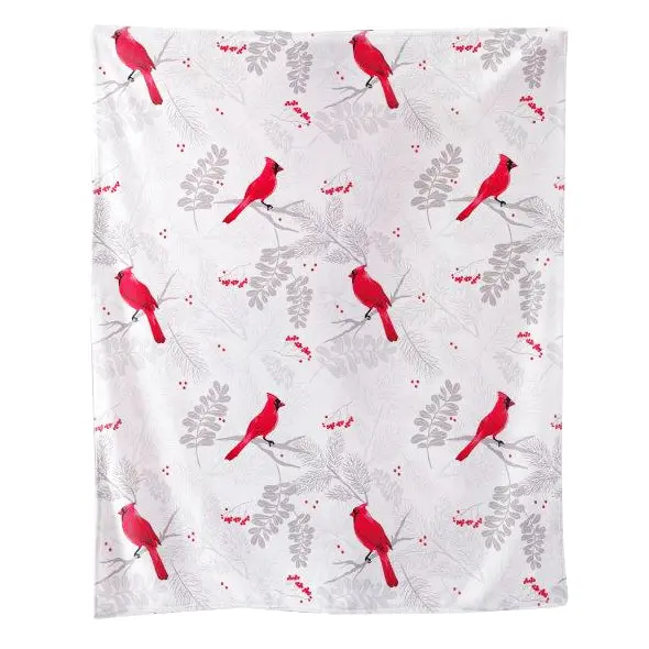 Cardinals Faux Fur Throw Blanket – Soft, Plush Decorative Accent Dbf10118 1