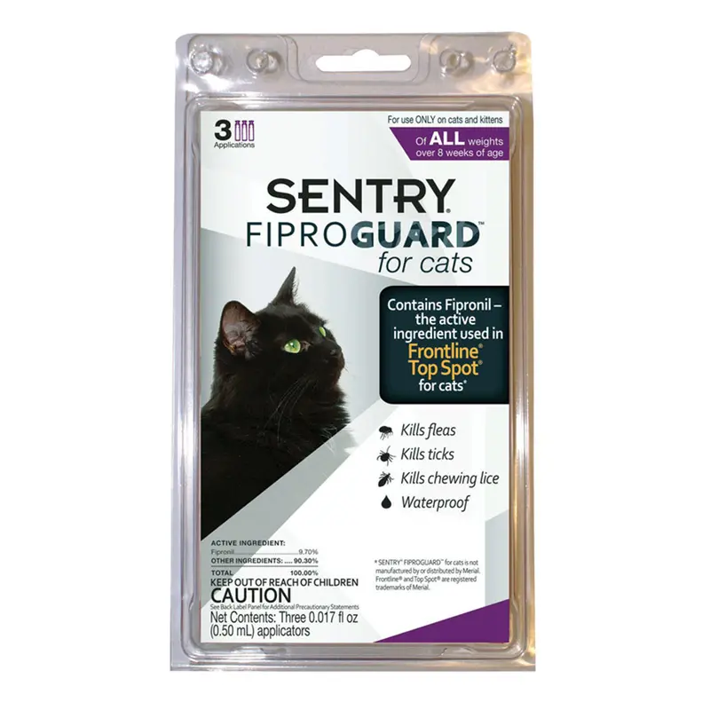 Cat Flea & Tick Treatment Drops – 0.017 Oz Per Dose, 3-Pack, Sku 02954 1